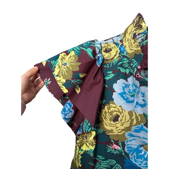 Tuckernuck Alice Midi Dress Merlot Sharp Floral Size XS Brand New - Picture 6 of 13